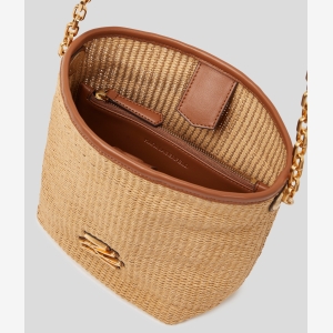 Karl Lagerfeld K/Autograph woven small bucket bag - Image 6