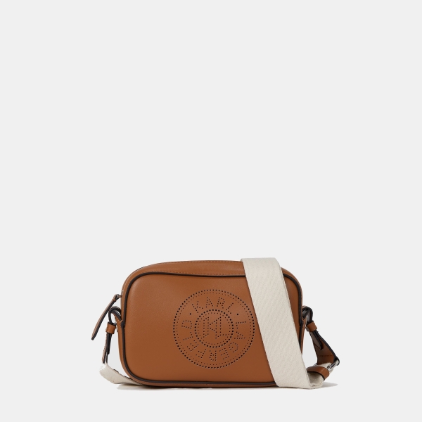 Karl Lagerfeld K/Circle perforated crossbody bag