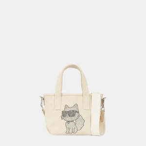 Karl Lagerfeld Ikon Choupette rhinestone small shopper