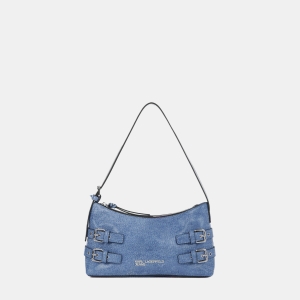 KL Jeans Denim buckle shoulder bag