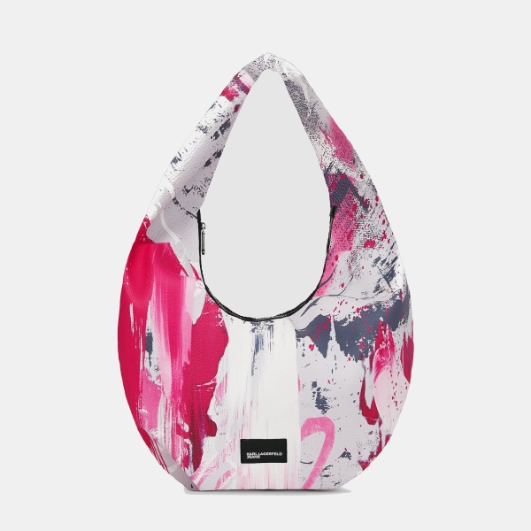KL Jeans Large painters print hobo bag
