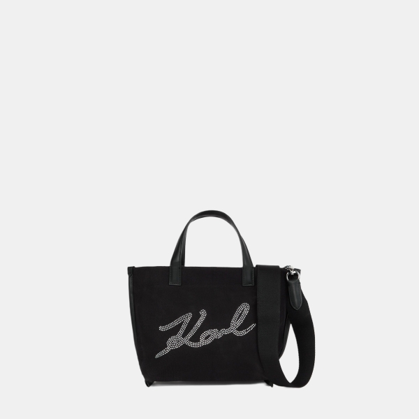 Karl Lagerfeld K/Signature mini rhinestone shopper