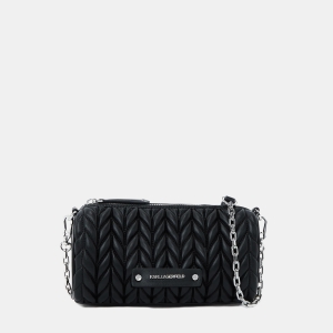 Karl Lagerfeld K/Weave barrel crossbody bag