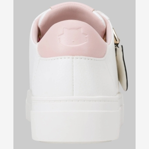 KARL LAGERFELD PARIS CAPREE LACE UP SNEAKER - White/Blush - Image 4