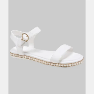KARL LAGERFELD PARIS CRESSON ANKLE STRAP SANDAL - White - Image 3