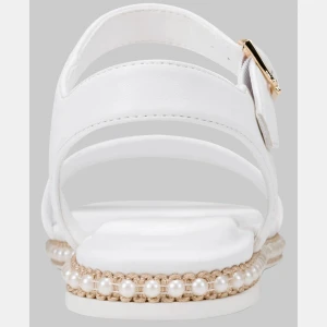 KARL LAGERFELD PARIS CRESSON ANKLE STRAP SANDAL - White - Image 4