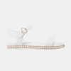 KARL LAGERFELD PARIS CRESSON ANKLE STRAP SANDAL - White