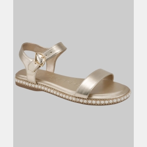 KARL LAGERFELD PARIS CRESSON ANKLE STRAP SANDAL - Gold - Image 3