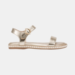 KARL LAGERFELD PARIS CRESSON ANKLE STRAP SANDAL - Gold