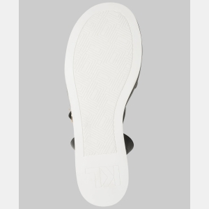 KARL LAGERFELD PARIS CLEMONS ANKLE STRAP WEDGE SANDAL - Black - Image 6