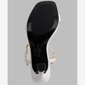 KARL LAGERFELD PARIS CYBIL ANKLE STRAP SANDAL - White - Image 6