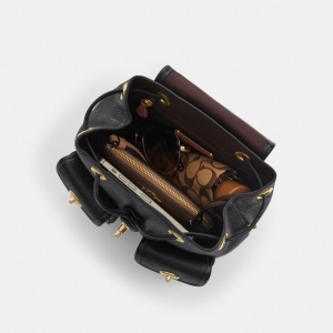 Coach Hadley Backpack - Gold/Dark Stone - Image 5