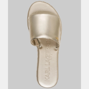 KARL LAGERFELD PARIS KESWICK PLATFORM SANDAL - White Gold - Image 5