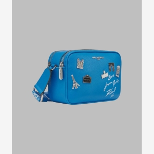 KARL LAGERFELD PARIS MAYBELLE CAMERA CROSSBODY - Blue - Image 3