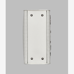 KARL LAGERFELD PARIS MAYBELLE SATCHEL WITH PINS - White - Image 6