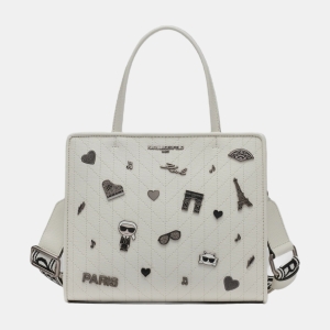 KARL LAGERFELD PARIS MAYBELLE SATCHEL WITH PINS