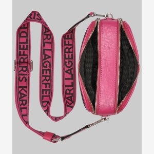 KARL LAGERFELD PARIS MAYBELLE CAMERA CROSSBODY - Fuchsia - Image 5