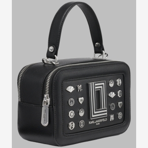 KARL LAGERFELD PARIS SIMONE CAMERA CROSSBODY BAG - Black - Image 3