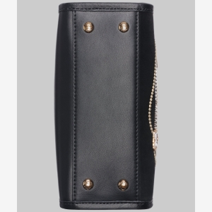 KARL LAGERFELD PARIS SAVOIE SMALL SUEDE LEATHER CROSSBODY - Black - Image 6