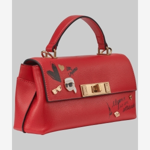 KARL LAGERFELD PARIS NICOLETTE CROSSBODY WITH CATE PINS - Red - Image 3