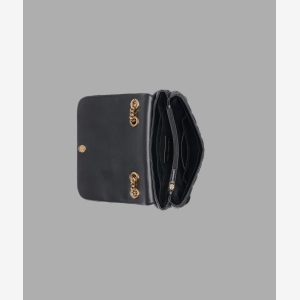 KARL LAGERFELD PARIS LAFAYETTE SHOULDER BAG WITH HEART CHAIN - Black - Image 5