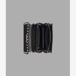 KARL LAGERFELD PARIS LOURDES CROSSBODY WITH PEARLS - Black - Image 5