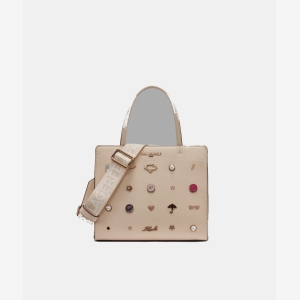 KARL LAGERFELD PARIS MAYBELLE SATCHEL WITH PINS