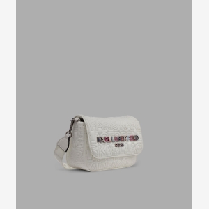 KARL LAGERFELD PARIS VOYAGE LOGO CROSSBODY - White - Image 3