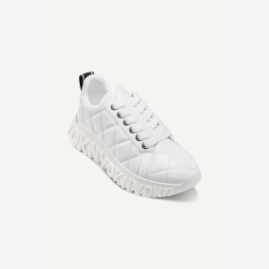 DKNY LATHEN LACE UP SNEAKER - White - Image 3