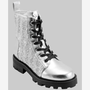 KARL LAGERFELD PARIS MARLEE COMBAT BOOTIE - Grey - Image 3