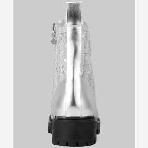 KARL LAGERFELD PARIS MARLEE COMBAT BOOTIE - Grey - Image 4