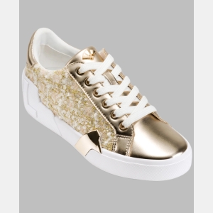 KARL LAGERFELD PARIS MELORA LACE UP SNEAKER - Gold - Image 4