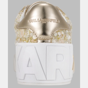 KARL LAGERFELD PARIS MELORA LACE UP SNEAKER - Gold - Image 6
