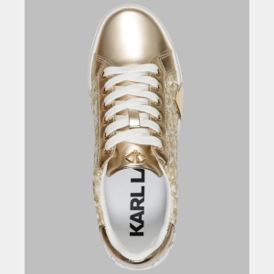 KARL LAGERFELD PARIS MELORA LACE UP SNEAKER - Gold - Image 5