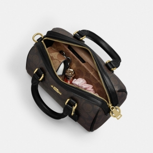 Coach Mini Rowan Crossbody Bag - Silver/Maple - Image 6
