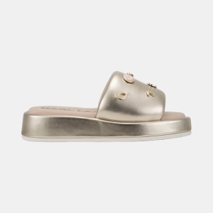 KARL LAGERFELD PARIS OPAL SANDAL WITH PINS - White