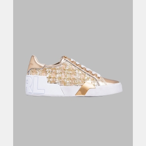 KARL LAGERFELD PARIS MELORA LACE UP SNEAKER - Gold - Image 3