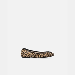 Pinko Ballerinas with animal print and Love Birds logo