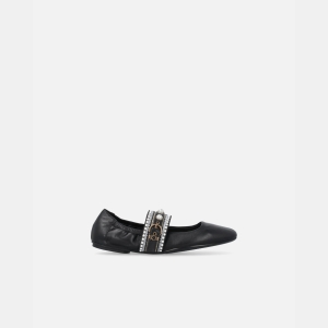 Pinko Nappa leather ballerinas with jewel band
