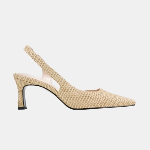 KARL LAGERFELD PARIS SHEENZ SLINGBACK PUMP - Natural