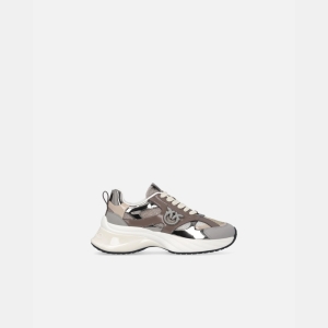 Pinko Glittery sneakers with Love Birds logo