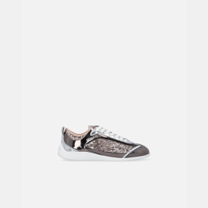 Pinko Sneakers with sequins and metallic inserts