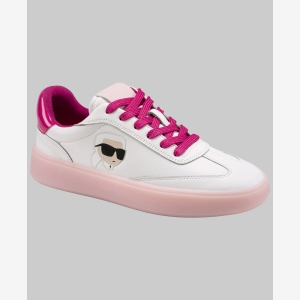 KARL LAGERFELD PARIS SUMAVA KARL HEAD SNEAKER WITH GUM BOTTOM - Teaberry - Image 3