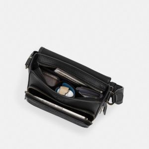 Coach Sullivan Flap Crossbody Bag - Gunmetal/Black - Image 5