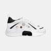 KARL LAGERFELD PARIS MINEOLA SNEAKER WITH PINS - Bright White/Black