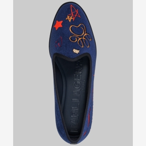 KARL LAGERFELD PARIS VANEDA IKONIC FLAT - Navy - Image 4