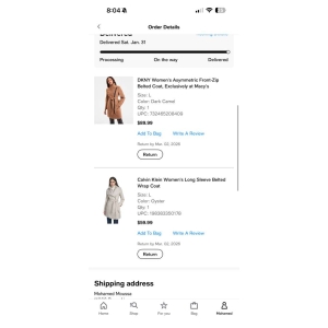 Dkny Asymmetric Front Zip Coat Dark Camal Size L