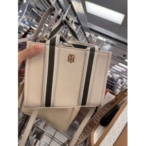 Tommy Hilfiger Beige Hand Bag Two Line