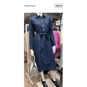 DKNY Denim Shirt Dress with Belt - Dark Blue - Size XL
