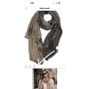 Gucci GG Monogram Scarf - Beige and Dark Brown